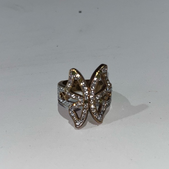 Avant Garde Butterfly Rhinestone Ring by Avon - Picture 3 of 7